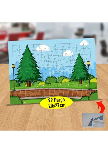Ağaçlı Park Yolu 99 Parça Puzzle Yapboz TABLO-1308-21945