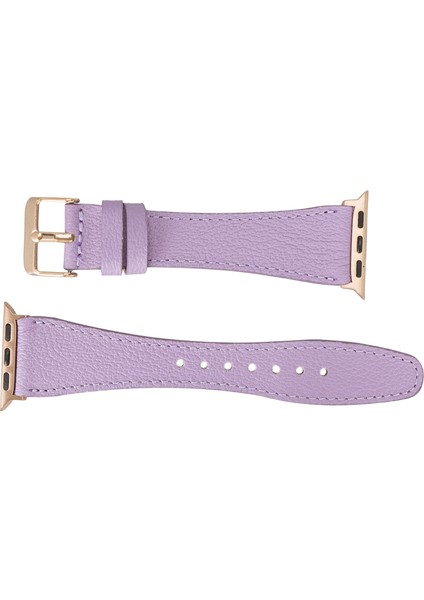 Apple Watch Uyumlu Deri Kordon 38-40-41MM Roma CP22 Lila