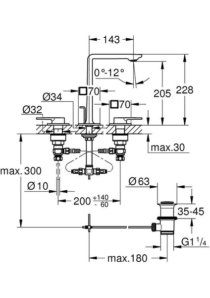 Allure 3 Delikli Lavabo Bataryası 1/2" M-Boyut - 20188GN1 indirimleri