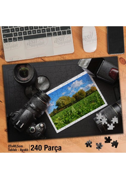 Asil Hobi Fotoğraf Makinesi - Kadraj - Doğa - Resim Yapboz-Ayak Destekli Çerçeveli 240 Parça Puzzle