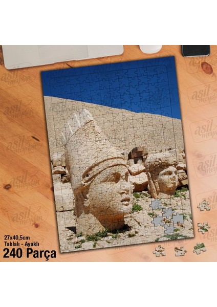 Asil Hobi Nemrut Dağı Heykelleri - Tarihi Yapboz - Ayak Destekli Çerçeveli 240 Parça Puzzle