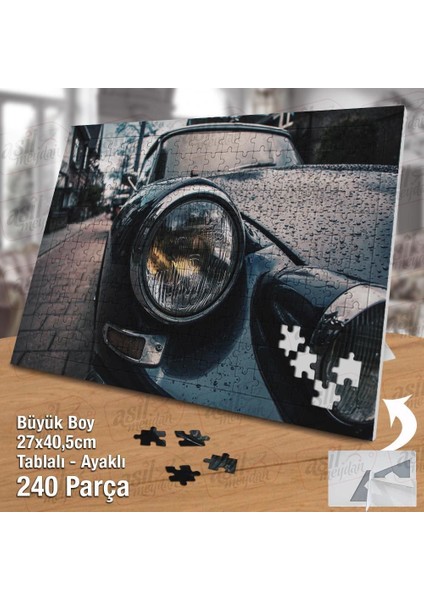 Asil Hobi Klasik Araba - Nostalji - Otomobil Yapboz -Ayak Destekli Çerçeveli 240 Parça Puzzle