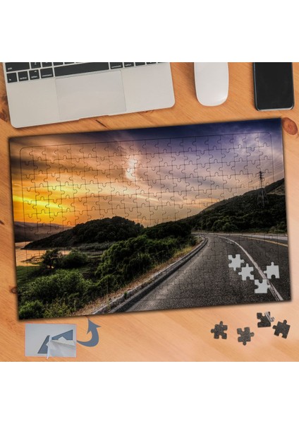 Yol Kenarı Manzarası 240 Parça Puzzle Yapboz TABLO-598