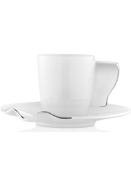 Kaffa Türk Kahve Seti 6 Lı Platin