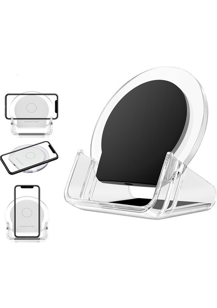 10 W Kablosuz Şarj Özellikli Dikey Telefon Tutucu - Siyah (Yurt Dışından)