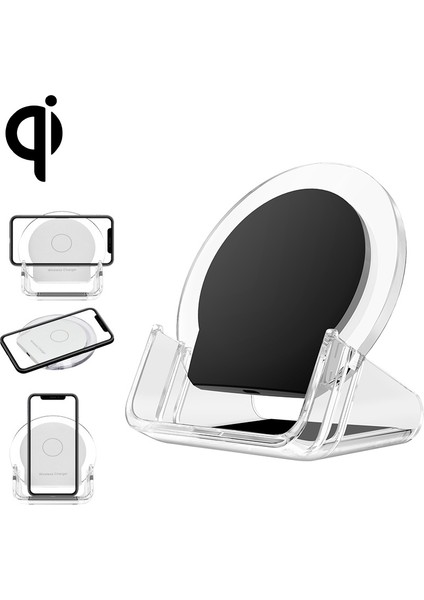 10 W Kablosuz Şarj Özellikli Dikey Telefon Tutucu - Siyah (Yurt Dışından) modelleri