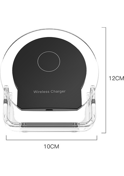 10 W Kablosuz Şarj Özellikli Dikey Telefon Tutucu - Siyah (Yurt Dışından) fırsatları