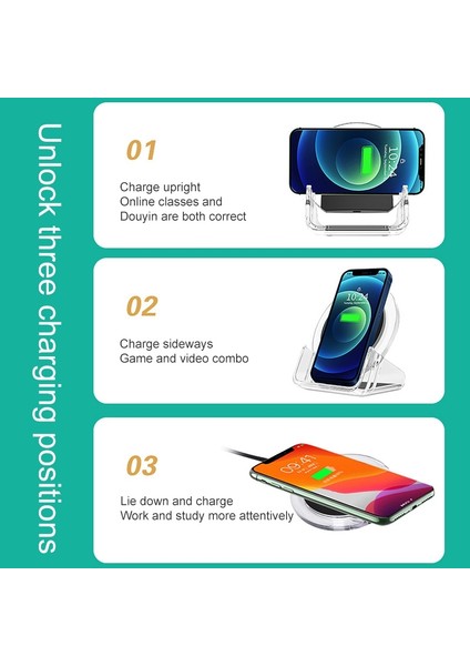 10 W Kablosuz Şarj Özellikli Dikey Telefon Tutucu - Siyah (Yurt Dışından) indirimleri