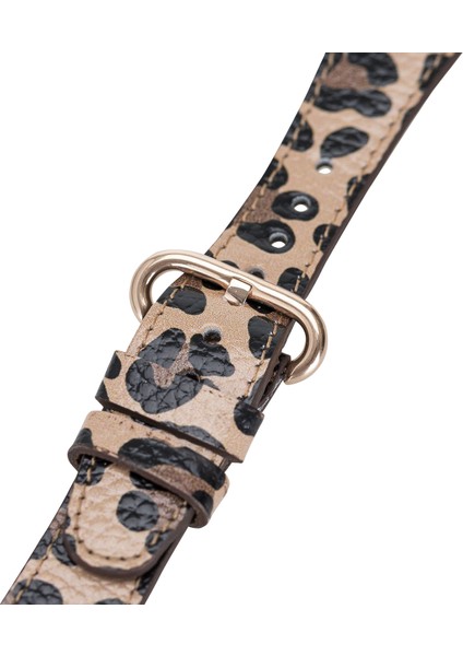 Apple Watch Uyumlu Deri Kordon 38-40-41MM Roma Leopar