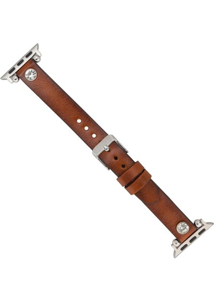 Apple Watch Uyumlu Deri Kordon Visby 38-40-41MM Ferro RST2EF Taba