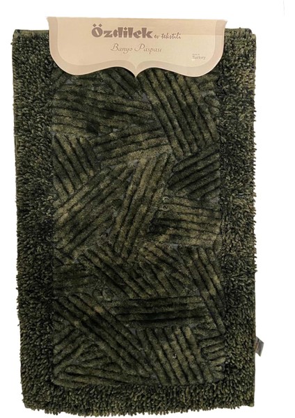 2 Li Klozet Takımı Eskitme Makarnalı Wavy Yeşil