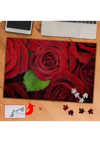 Kırmızı Gül Hoş Çiçekler 240 Parça Puzzle YAPBOZ-KS70132