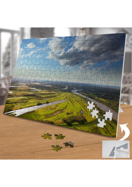 Güneşli Yeşil Arazi 240 Parça Puzzle Yapboz TABLO-68257669