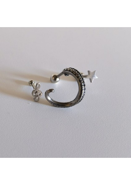 Cerrahi Çelik Yaz Akşamı Melodisi Piercing Set- 3 Adet - 6 mm modelleri