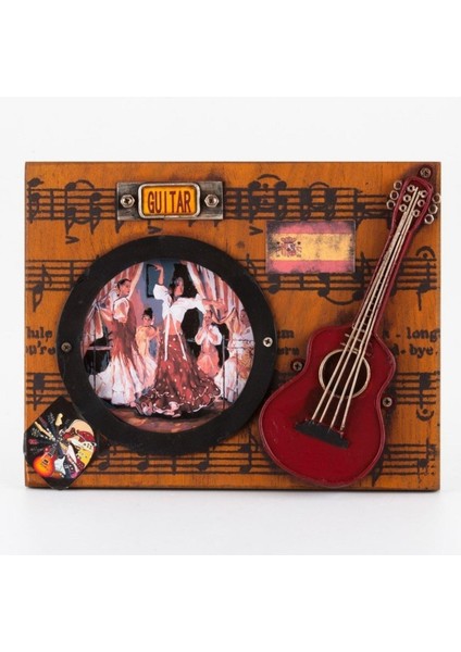 Dekoratif Metal Çerçeve Gitar Dekorlu modelleri