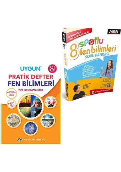 8. Sınıf Fen Bilimleri Spotlu Soru Bankası + 8. Sınıf Pratik Fen Bilimleri Defter