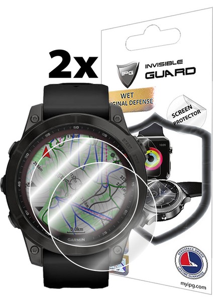 Garmin Fenix 7 7 Solar 7 Sapphire ile Uyumlu Ipg Ekran Koruyucu (2 Adet)