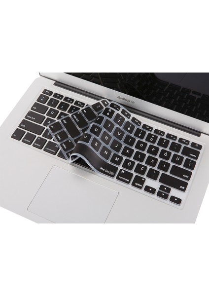 Macbook Klavye Air Pro Koruyucu (US to TR) (Eski USB'li Model 2008-2017) ile Uyumlu