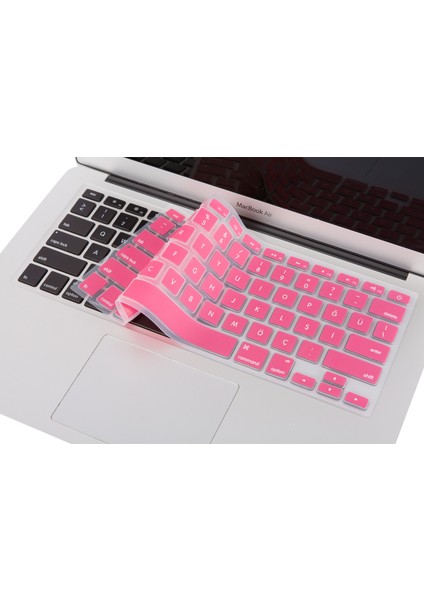 Macbook Klavye Air Pro Koruyucu (US to TR) (Eski USB'li Model 2008-2017) ile Uyumlu