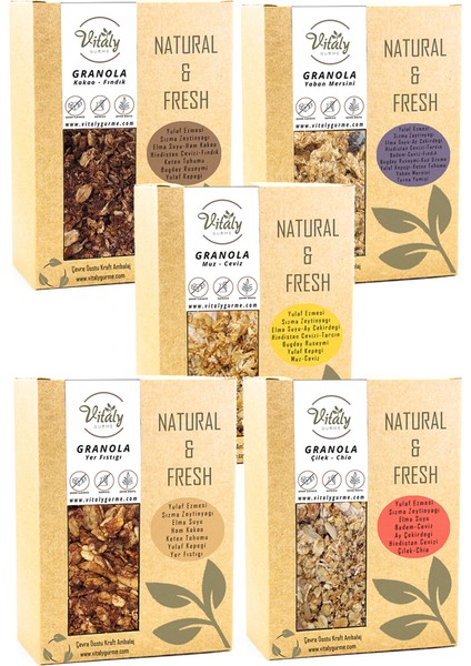 Granola Karışık Meyve'li Ve Kuruyemişli 5'li Set 5 x 320 gr