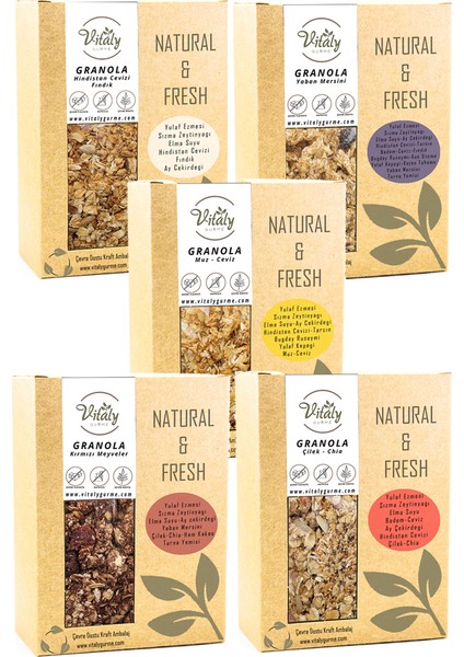 Granola Karışık Meyve'li Ve Kuruyemişli 5'li Set 5 x 320 gr