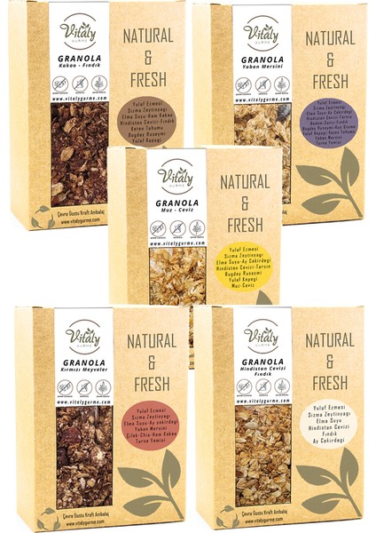 Granola Karışık Meyve'li Ve Kuruyemişli 5'li Set 5 x 320 gr