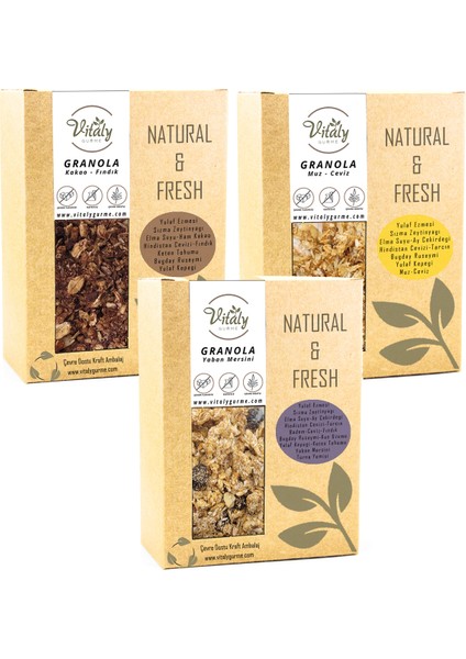 Granola Karışık Meyve'li Ve Kuruyemişli 3'lü Set 3 x 320 gr