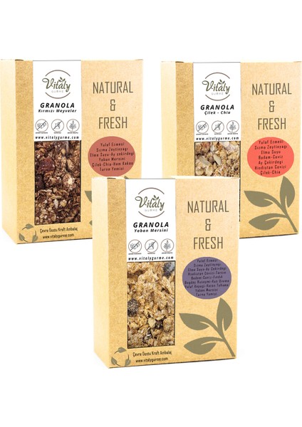 Granola Karışık Meyve'li Ve Kuruyemişli 3'lü Set 3 x 320 gr
