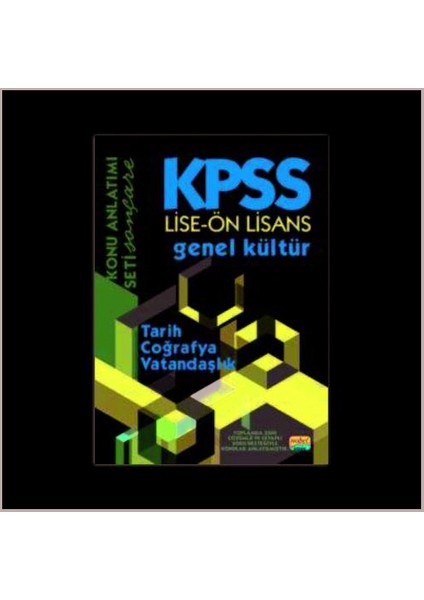 Kpss 2022 Lise Önlisans Genel Kültür Konu Anlatımlı Tek Kitap / Nobel