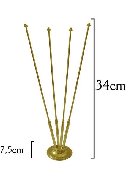 Masa Üstü Çalışma Bakanlığı Bayrağı Türk Bayrağı Dörtlü Pirinç Direk Masa Bayrak Seti