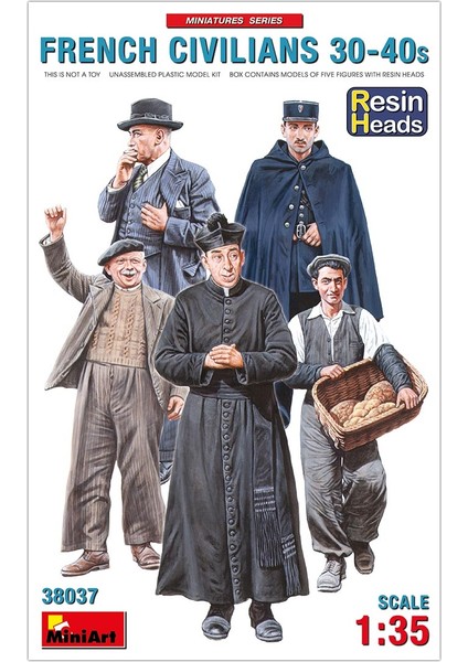 French Civilians '30-'40S Fransız Sivil Figür 1:35 N:38037