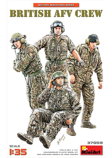 Maket British Afv Crew Mürettebat Figür 1:35 N:37059