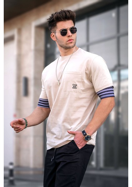 Erkek Bej Tişört 5806