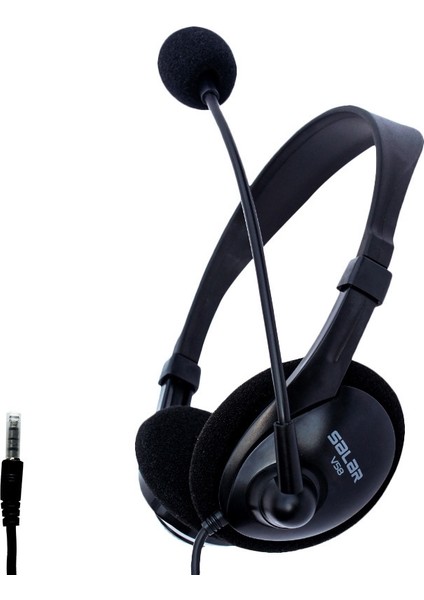 V58 Kulaklık Kulaklık 3.5mm Oyunu Mikrofon Kulaklık (Tek Fiş) (Yurt Dışından)