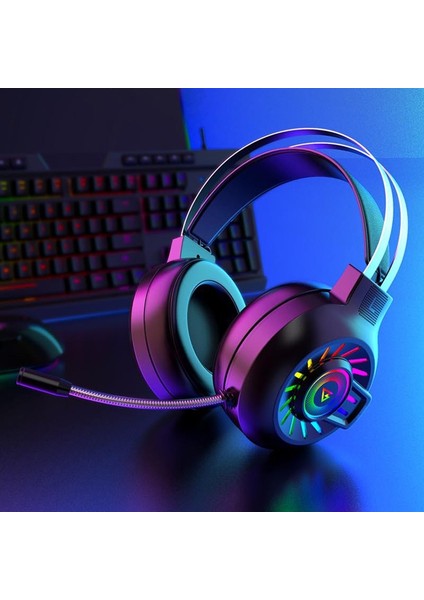 G97 Rgb Aydınlık Kablolu Oyun Kulaklık Mic Ile, Spec: 7.1 Kanal (Siyah) (Yurt Dışından) fiyatları