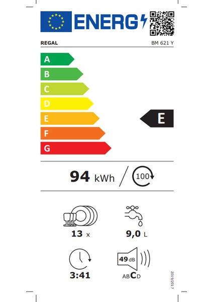 Bm 621 Y E Enerji Sınıfı 6 Program Bulaşık Makinesi