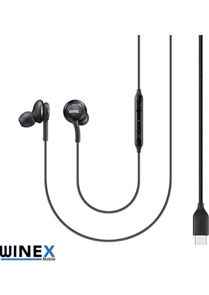 Akg Type-C Mikrofonlu Kablolu Kulaklık Siyah