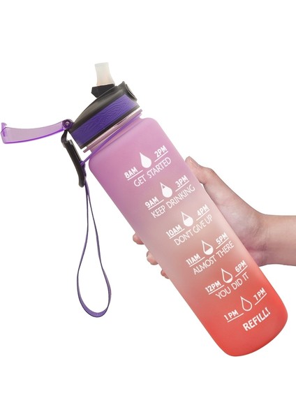 1L Degrade Renkli Doğa Sporları Su Isıtıcısı Mavi Pembe (Yurt Dışından)