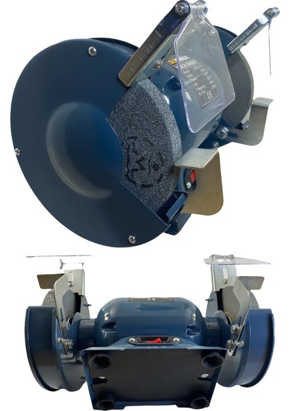 Germany Type 175 mm 550 Watt Tezgah Üstü Taşlama Bakır  Sargı Bıçak Balta Bileme Çark Taşı Taş Motoru