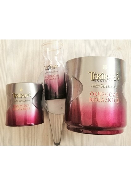 Tekirdağ Öküzgözü Buz Kovası + 2 Rakı Bardağı + 1 Ehlikeyf