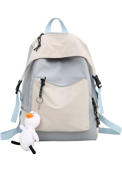 Bölmeli Siyah Sırt Çantası - Günlük / Ortaokul / Lise