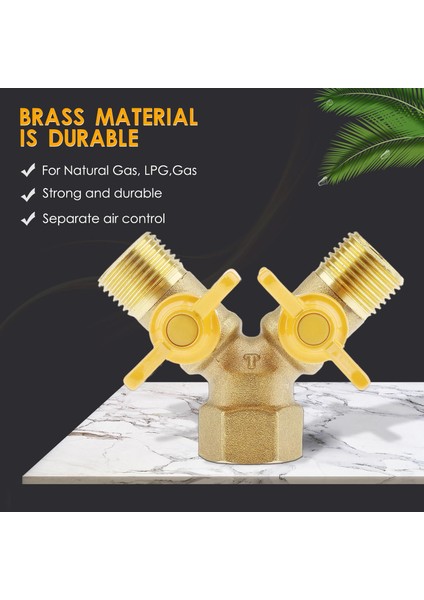 2 Yollu Gaz Boru Hattı Ayırıcı Kontrol Vanası Y Konnektör Adaptörü Erkek Iplik (Yurt Dışından) fırsatları