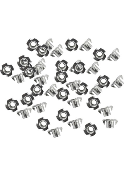 50 Adet Çinko Kaplama Karbon Çelik Dört Pençe T Somun Çırpılmış Dişli Ekleme M3 (Yurt Dışından)