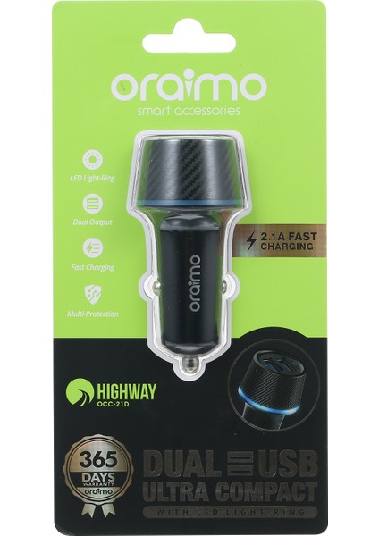 Highway Çift USB Hızlı Şarj 5V/2.1A Araç Şarj (Yurt Dışından) fiyatları