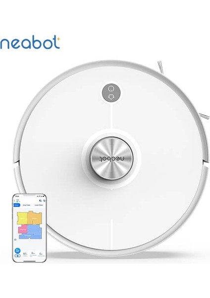Nomo N2 Beyaz Çöp Kovalı Akıllı Robot Süpürge (Neabot Türkiye Garantili )