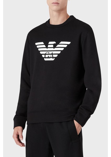 Baskılı Bisiklet Yaka Pamuklu Sweat Erkek Sweat 8N1MR6 1jrız F008