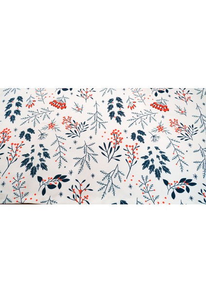 Lacivert Yaprak Kırmızı Çiçek Desenli Runner modelleri