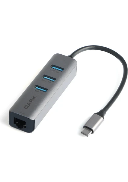 USB3.1 Type C - 3 x USB3.0 HUB ve 1 x Gigabit Ethernet (DK-AC-U31X3GL)