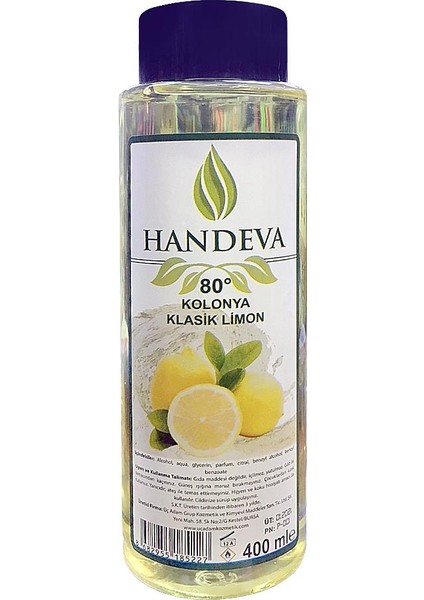 Limon Kolonyası 400ML 80 Derece