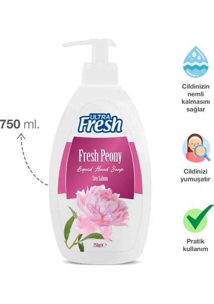 Ultra Fresh Sıvı Sabun Taze Şakayık 750 ml